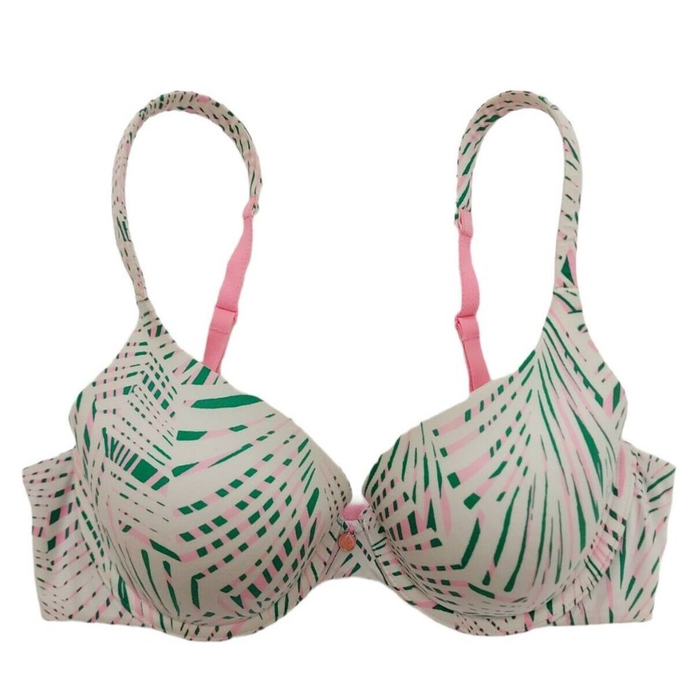 Victoria's Secret Womens Bra Size 32C Adjustable Strap Underwired White Pink